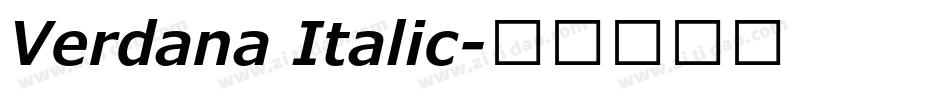 Verdana Italic字体转换